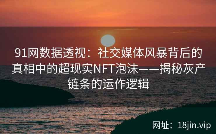 91网数据透视：社交媒体风暴背后的真相中的超现实NFT泡沫——揭秘灰产链条的运作逻辑