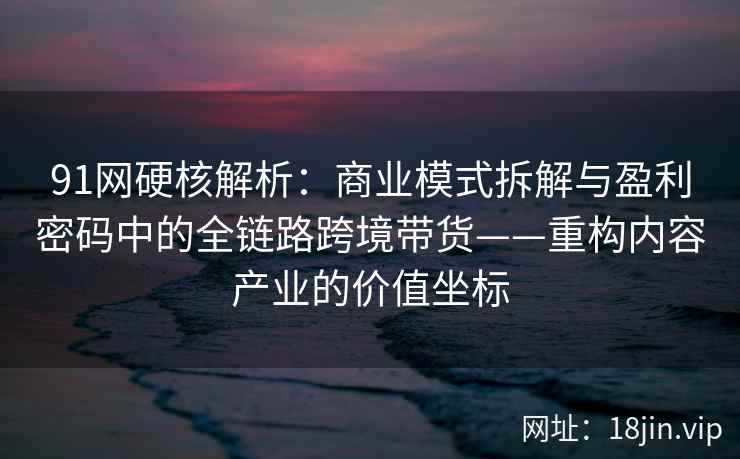 91网硬核解析：商业模式拆解与盈利密码中的全链路跨境带货——重构内容产业的价值坐标