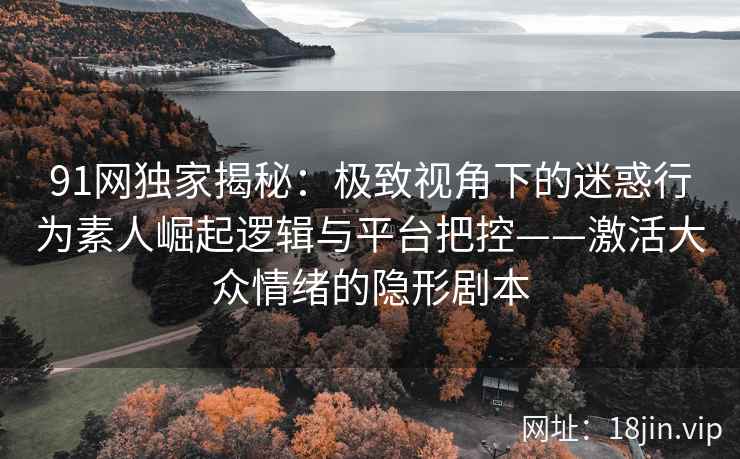 91网独家揭秘：极致视角下的迷惑行为素人崛起逻辑与平台把控——激活大众情绪的隐形剧本