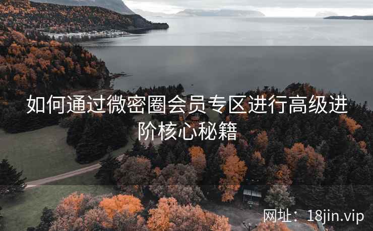 如何通过微密圈会员专区进行高级进阶核心秘籍